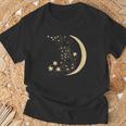 ヴィンテージ三日月と星宇宙アートイラストtシャツ Tシャツ 高齢者への贈り物