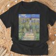 ヴェトゥイユの画家の庭／クロード・モネ（ビッグプリント）【世界の名画】Claude Monet 美術館アート 油絵 Tシャツ 高齢者への贈り物