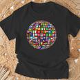 世界地図 世界地図 地球アトラス 世界の国旗 Tシャツ 高齢者への贈り物