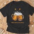 乾杯ビールは全てを解決する ビール 夏 乾杯 Kp ジョッキ 生ビール Tシャツ 高齢者への贈り物