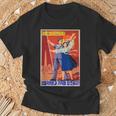 北朝鮮プロパガンダポスター 面白いカルトコスチューム Tシャツ 高齢者への贈り物