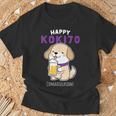 古希祝い ビール好き 酒好き 犬好き 父 母 男性 女性 70歳お祝い かわいい おもしろ Tシャツ 高齢者への贈り物