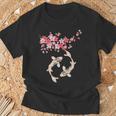 和鯉 鯉 錦鯉 魚 桜 男性 女性 Tシャツ 高齢者への贈り物