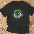 大きな緑の目玉 Tシャツ 高齢者への贈り物