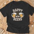 大晦日パーティー ハッピーニュービール おもしろビール愛好家ギフト Tシャツ 高齢者への贈り物