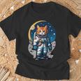 宇宙飛行士 02 宇宙飛行士 猫 Tシャツ 高齢者への贈り物