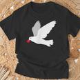 平和への愛を込めた白い鳩 Tシャツ 高齢者への贈り物