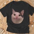 微笑む猫のミームベルーガ Tシャツ 高齢者への贈り物