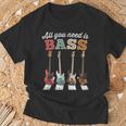 必要なのはベースだけ ベーシストのための有名なクロスウォーク All You Need Is Bass Tシャツ 高齢者への贈り物
