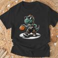 恐竜 バスケットボール T-Rex スポーツプレーヤー コーチ 面白い 男の子向け Tシャツ 高齢者への贈り物