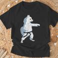 愉快な空手犬 日本のスピッツ Tシャツ 高齢者への贈り物
