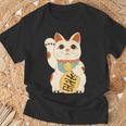 招き猫 日本の招き猫まねき猫日本の幸運猫 Tシャツ 高齢者への贈り物