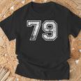 数字 79 ヴィンテージ 1979 誕生日 ヴィンテージ風 Tシャツ 高齢者への贈り物