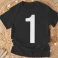 数字アルファベット 1 数字 Tシャツ 高齢者への贈り物