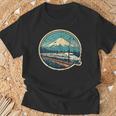 新幹線 富士山 日本土産 新幹線 Tシャツ 高齢者への贈り物