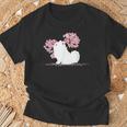 日本のかわいいさくら 桜 ジャパニーズスピッツ犬 Tシャツ 高齢者への贈り物