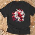 日本アニメ キツネ 九尾 Tシャツ 高齢者への贈り物