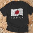 日本国旗 ダメージ加工 愛国心 男性 女性 キッズ Tシャツ 高齢者への贈り物