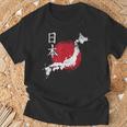 日本地図 国地図 日本人 恋人へのギフト 男性 女性 子供 Tシャツ 高齢者への贈り物