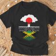 日本育ちのジャマイカ人のルーツ 日本ジャマイカ家系図 Tシャツ 高齢者への贈り物