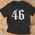旧英数字 46 46 Tシャツ 高齢者への贈り物