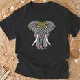 曼荼羅 ガネーシャ アフリカン 象 Tシャツ 高齢者への贈り物