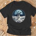 月面着陸 地球 グラフィック Tシャツ 高齢者への贈り物
