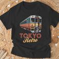 東京 レトロ 電車 日本 ヴィンテージ 列車 旅行 お土産 Tシャツ 高齢者への贈り物