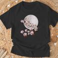 桜 花 満月 さくら 日本文化 Tシャツ 高齢者への贈り物