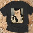 歌舞伎 演劇 俳優 サムライ 俊泉 日本のビンテージアート Tシャツ 高齢者への贈り物