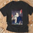 武士 歌舞伎 ヴィンテージ 日本の浮世絵 木版画 Tシャツ 高齢者への贈り物