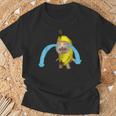 泣いているバナナ猫 Tシャツ 高齢者への贈り物