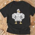 漫画の筋肉アヒル Tシャツ 高齢者への贈り物