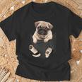 犬好き ギフト パグ イン バッグ Tシャツ 高齢者への贈り物