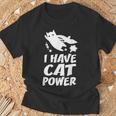猫 365 I Have Cat Power Tシャツ 高齢者への贈り物