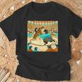 猫 ネコ 相撲 面白いtシャツ 文字入り メンズ おもしろ 面白い 服 おもしろグッズ ネタ 力士 浮世絵 Tシャツ 高齢者への贈り物