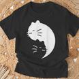 猫 陰陽 反対 調和 エネルギー 子猫 Tシャツ 高齢者への贈り物
