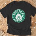 猫バックスコ－ヒ－ スタバ 可愛い カフェ 個性的 パロディ 面白い 笑える Tシャツ 高齢者への贈り物