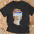 現実は曲がっている。エラーポップアップ付きの美的ギリシャ像 Tシャツ 高齢者への贈り物