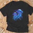 生物発光発光クラゲ Tシャツ 高齢者への贈り物