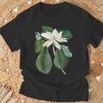 白モクレン花 ボタニカルアート Tシャツ 高齢者への贈り物