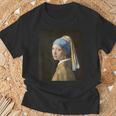 真珠の耳飾りの少女／フェルメール【世界の名画】（高精細画像）Vermeer 美術館アート 油絵 Tシャツ 高齢者への贈り物