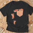 私のポケットファニーで家族のレッドパンダ Tシャツ 高齢者への贈り物