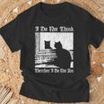 私はそうは思わないから黒猫は哲学者じゃない Tシャツ 高齢者への贈り物