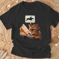 競馬 猫 ネコ 面白いtシャツ 馬tシャツ ウマ レース 馬 乗馬 メンズ おもしろグッズ ネタ 大人 男性 Tシャツ 高齢者への贈り物