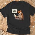 競馬 馬tシャツ 柴犬 シバイヌ 面白いtシャツ ウマ レース 馬 乗馬 メンズ おもしろグッズ ネタ 大人 男性 Tシャツ 高齢者への贈り物