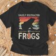 簡単に気を散らせるカエルのヴィンテージなカエル愛好家。 Tシャツ 高齢者への贈り物