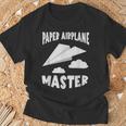 紙飛行機 マスター紙飛行機 航空機 Tシャツ 高齢者への贈り物