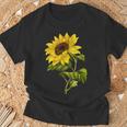 素敵なかわいいヒマワリの植物の花のアートワーク Tシャツ 高齢者への贈り物