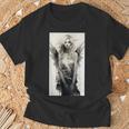 美しい天使 白黒ヴィンテージアート Tシャツ 高齢者への贈り物
